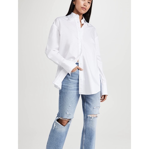 Ser.o.ya white Mel Top 👻 tie back button up shirt - Picture 5 of 9